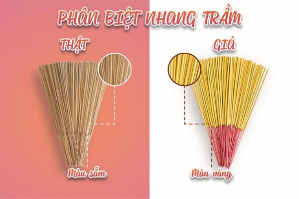 Phân biệt nhang trầm hương qua màu sắc